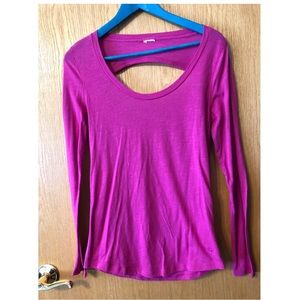 ‼️LAST CHANCE SALE ‼️ VICTORIA SECRET PINK Women's Pink Open Back Long Sleeve M